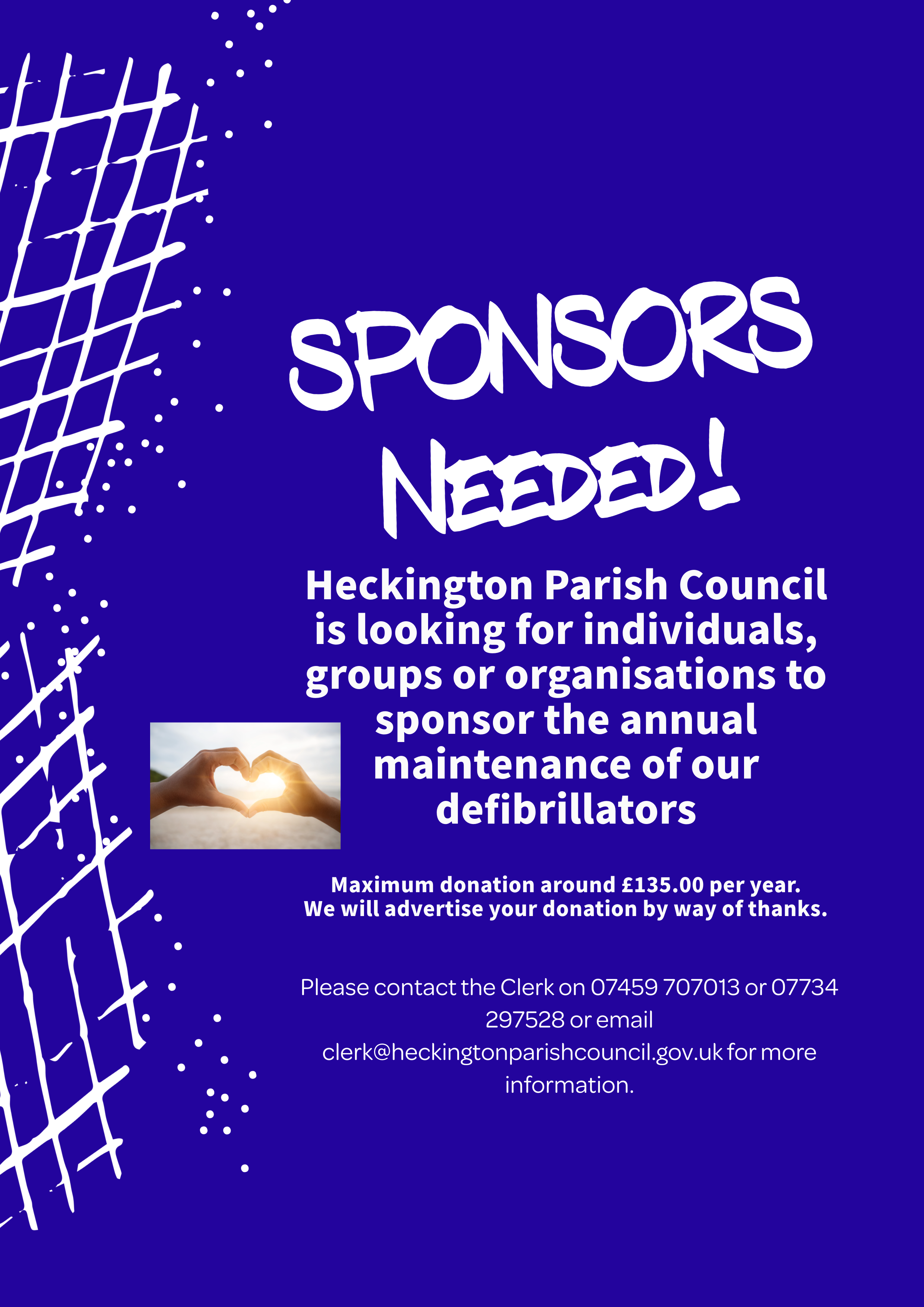 Defibrillator sponsorship flyer